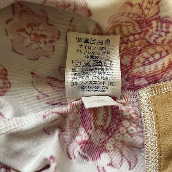 Lands’ End Pink Tropical Paisley Halter Tankini Top Size 6 - Picture 3 of 4